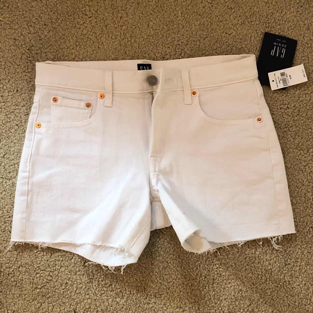 White Fringed Shorts